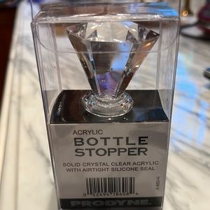 Prodyne Clear Acrylic "Diamond" Bottle Stopper NIB